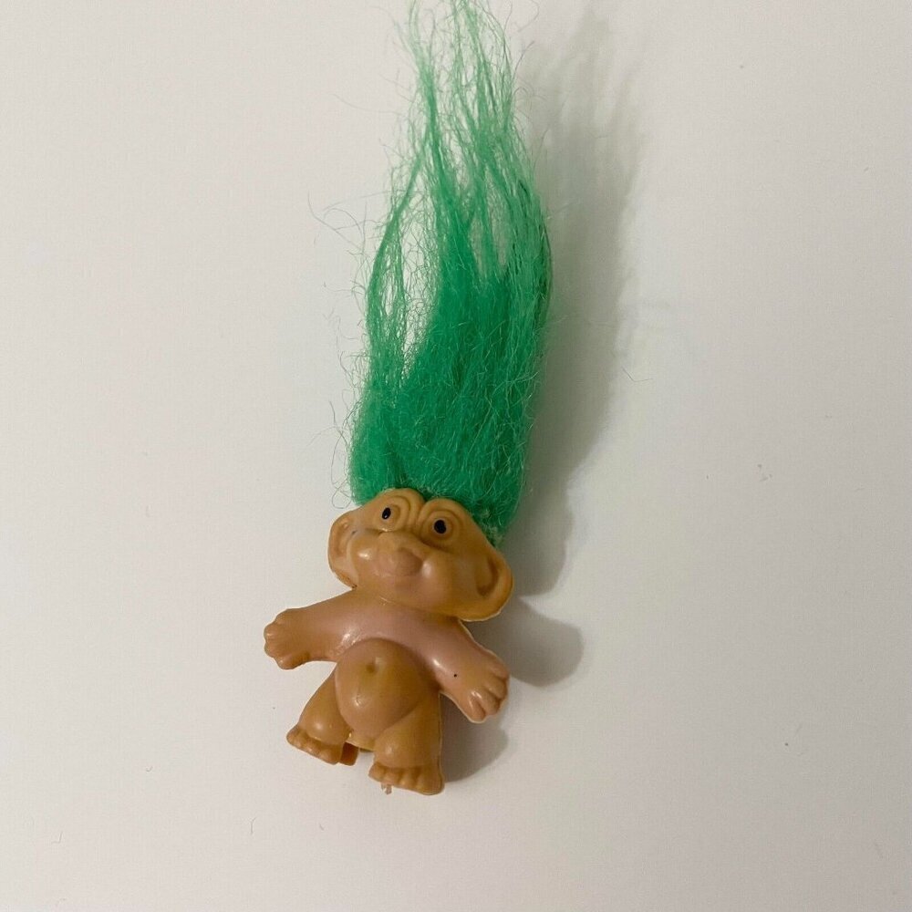 Vintage Mini Troll Doll Pencil Topper 1.25 Inch Collectible Toy